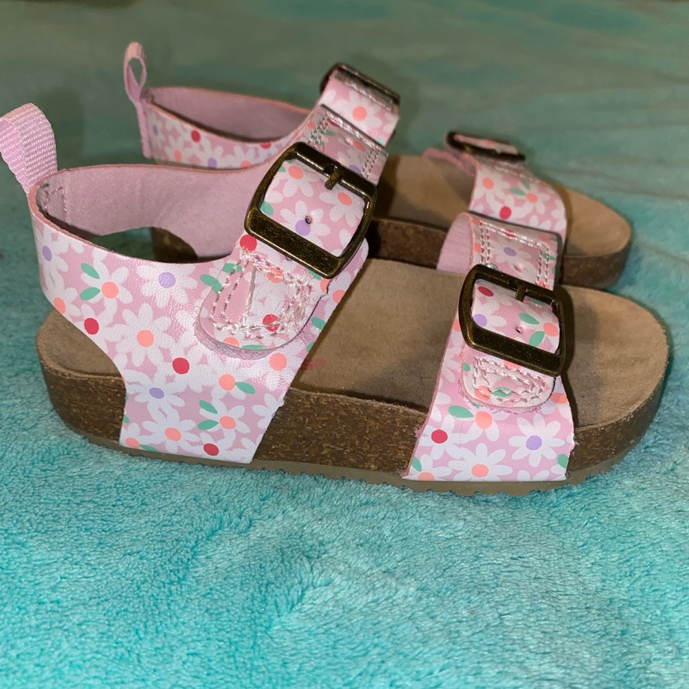 Pink Floral Sandals.